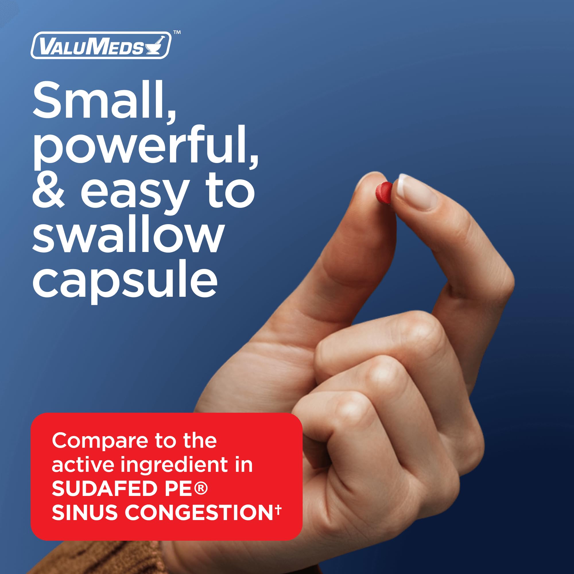 ValuMeds packs 300-count display highlighting convenient stocking up.