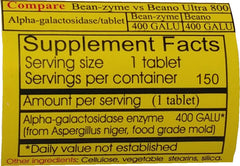 ValuePricedMeds Bean-Zyme label notes vegan formula and quality