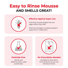 Vamousse mousse sectioned hair image highlighting thorough saturation for effective treatment