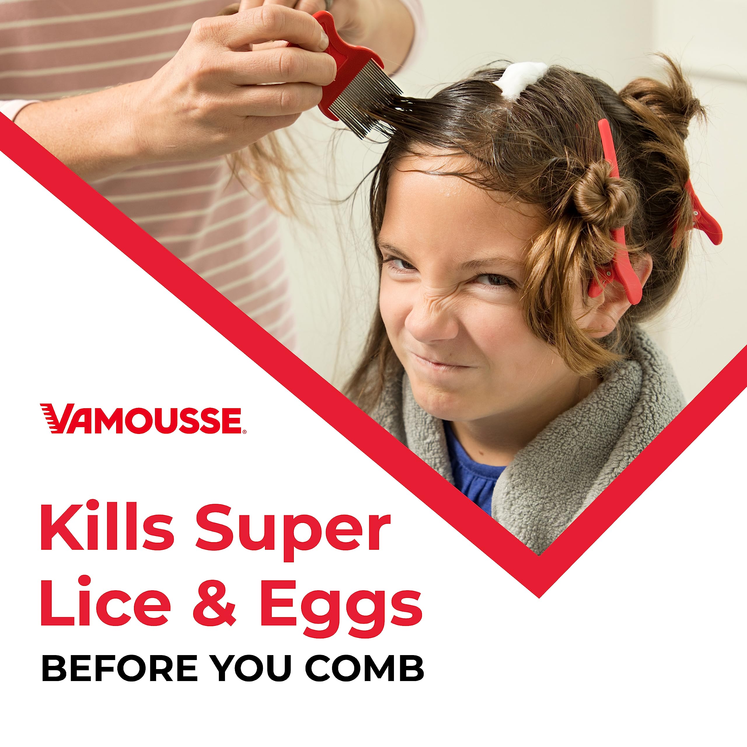 Vamousse PRO Lice Emergency Kit daily shampoo bottle supports ongoing lice defense.