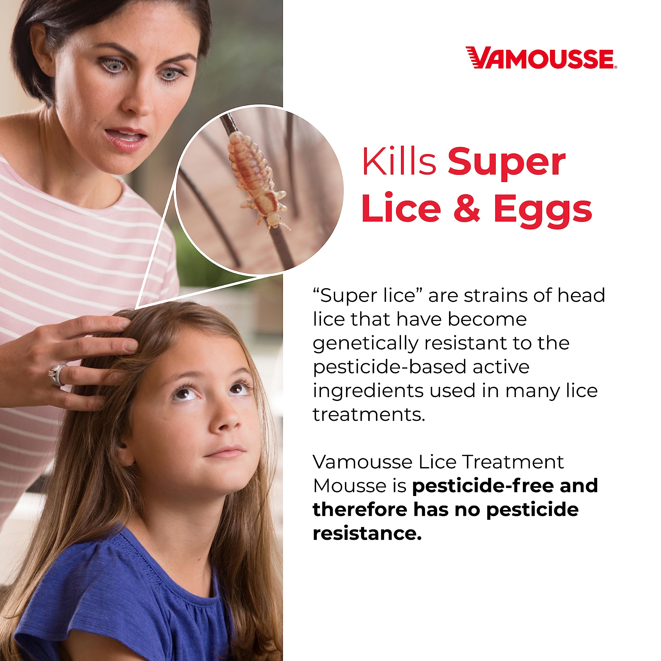 Vamousse PRO Lice Emergency Kit steel comb for effective egg removal.