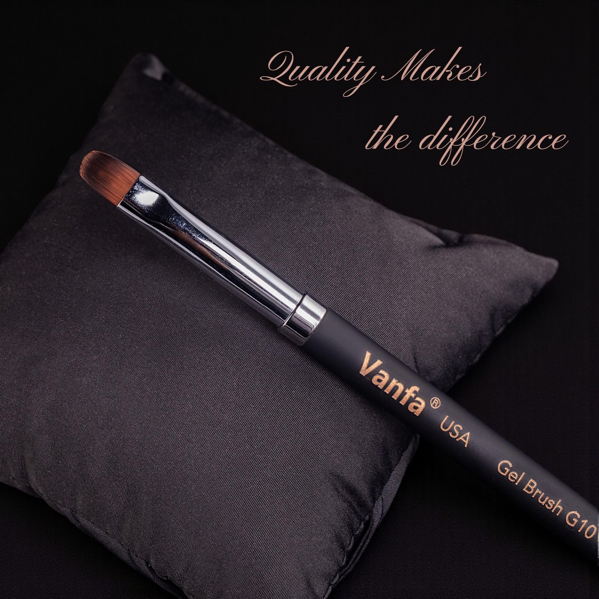 Vanfa gel nail brush with easy-clean bristles for quick cleanup