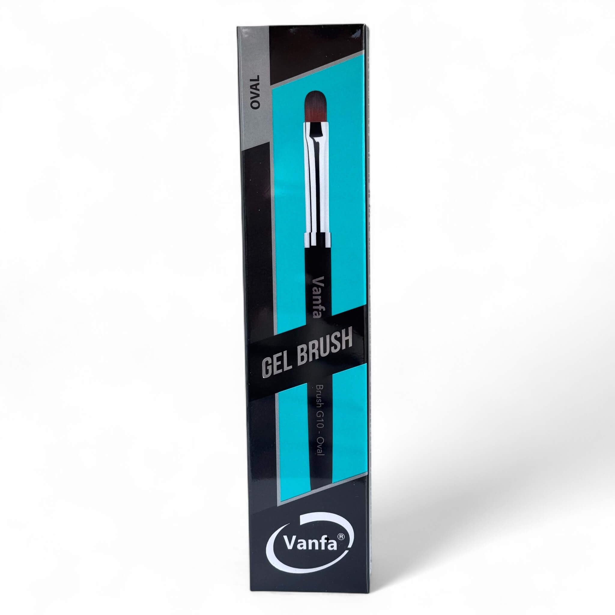Vanfa builder gel brush with oval head for a smooth hard gel finish