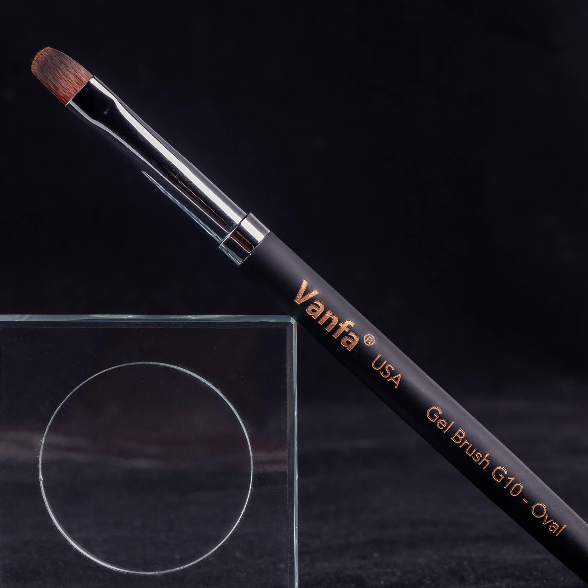Vanfa gel nail brush with oval head for poly gel shaping