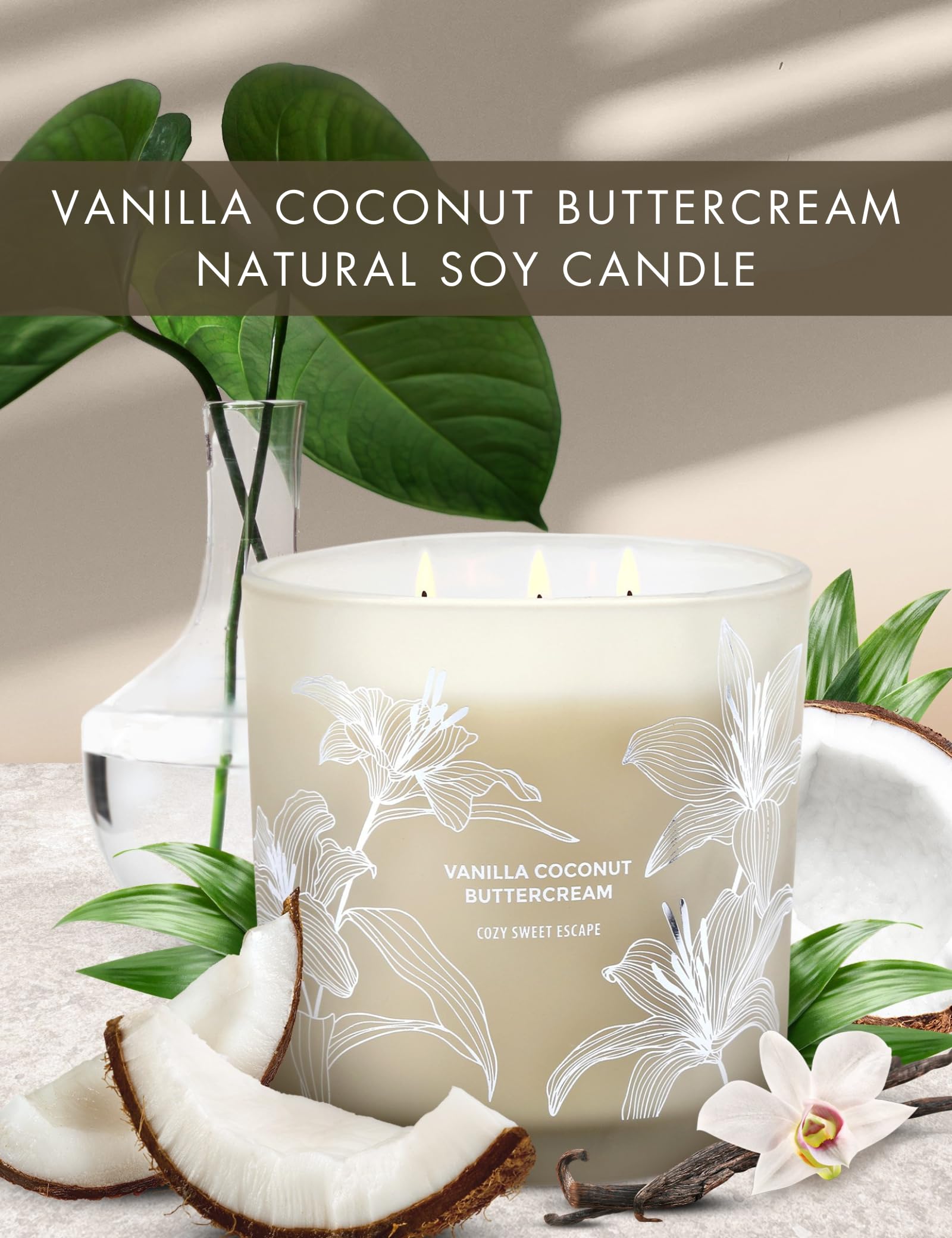 Candle glowing with warm light