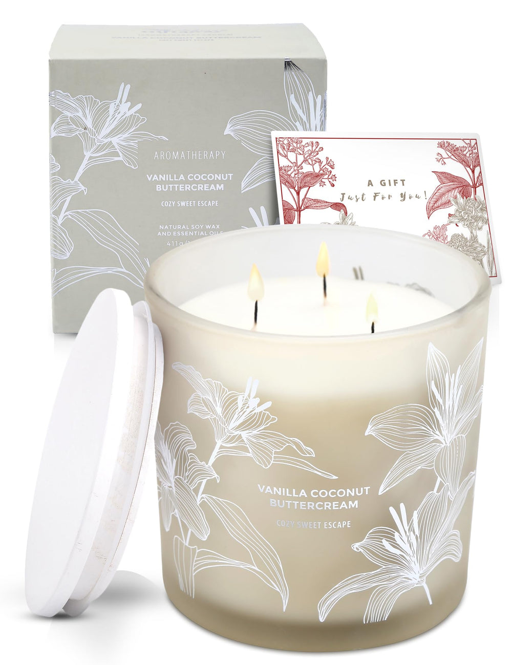 Gray jar with silver floral details