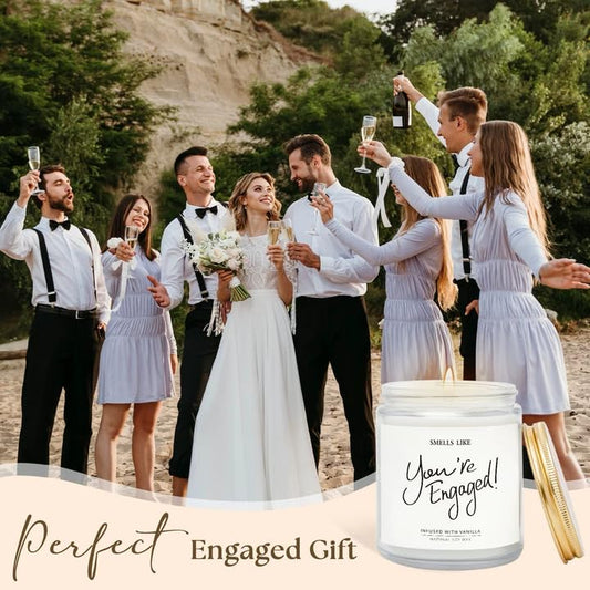 Engagement candle in gift-ready box