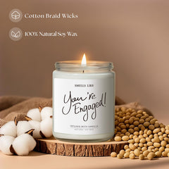 Close-up of vanilla fragrance and candle flame