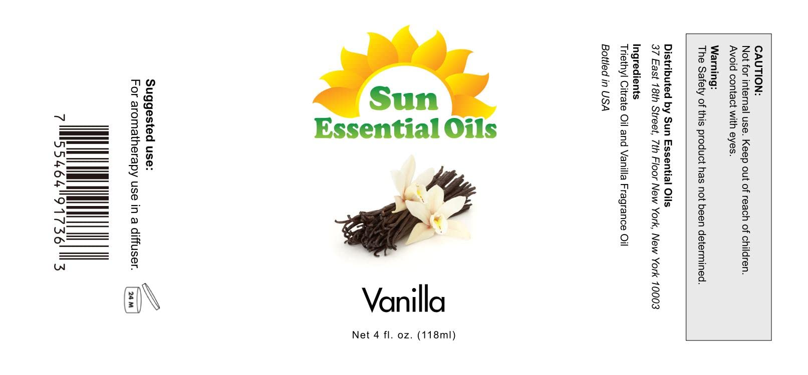 Vanilla essential oil being used with a diffuser for aromatherapy