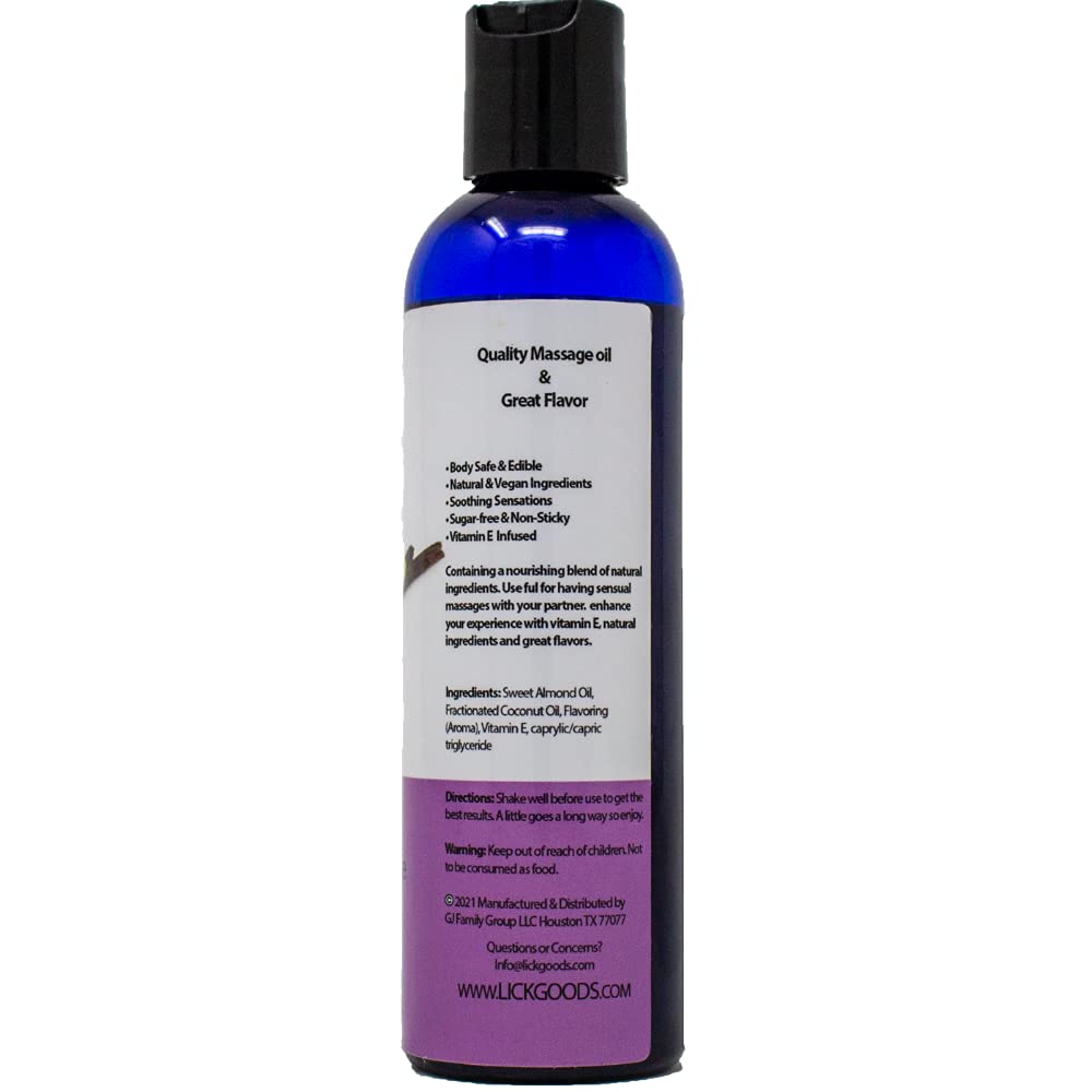 Natural ingredients lineup for vanilla massage oil