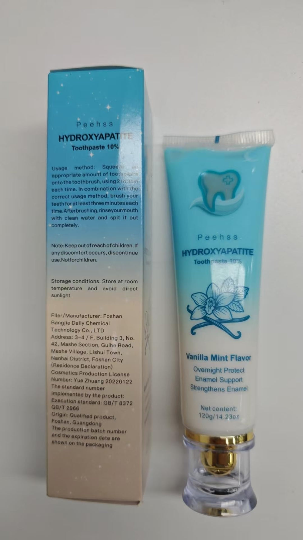 Vanilla-mint nighttime toothpaste for relaxation