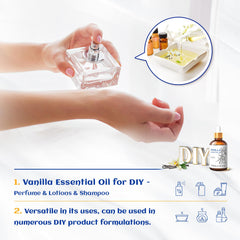 COA purity label for vanilla essential oil