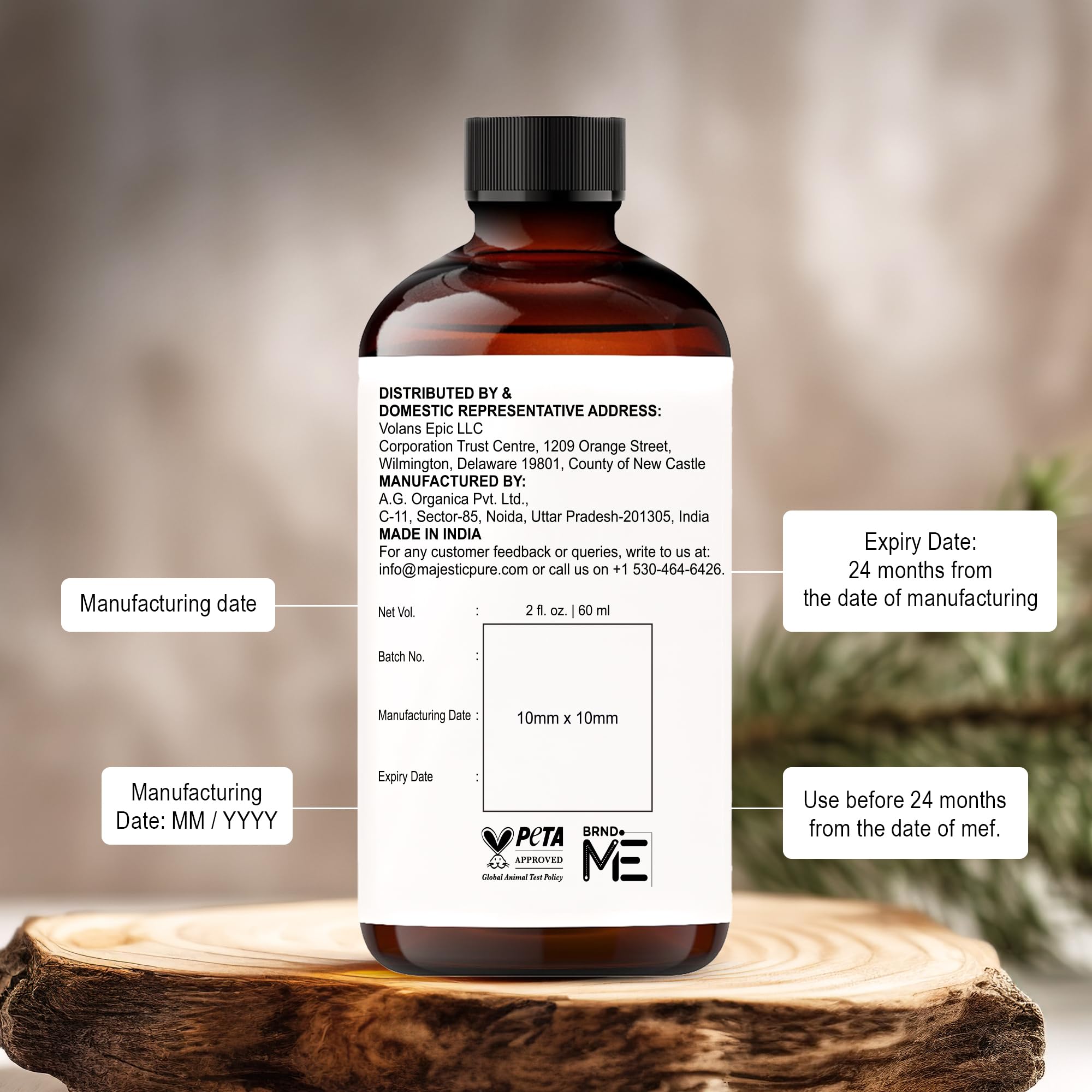 Vanilla oil perfume and diffuser blend
