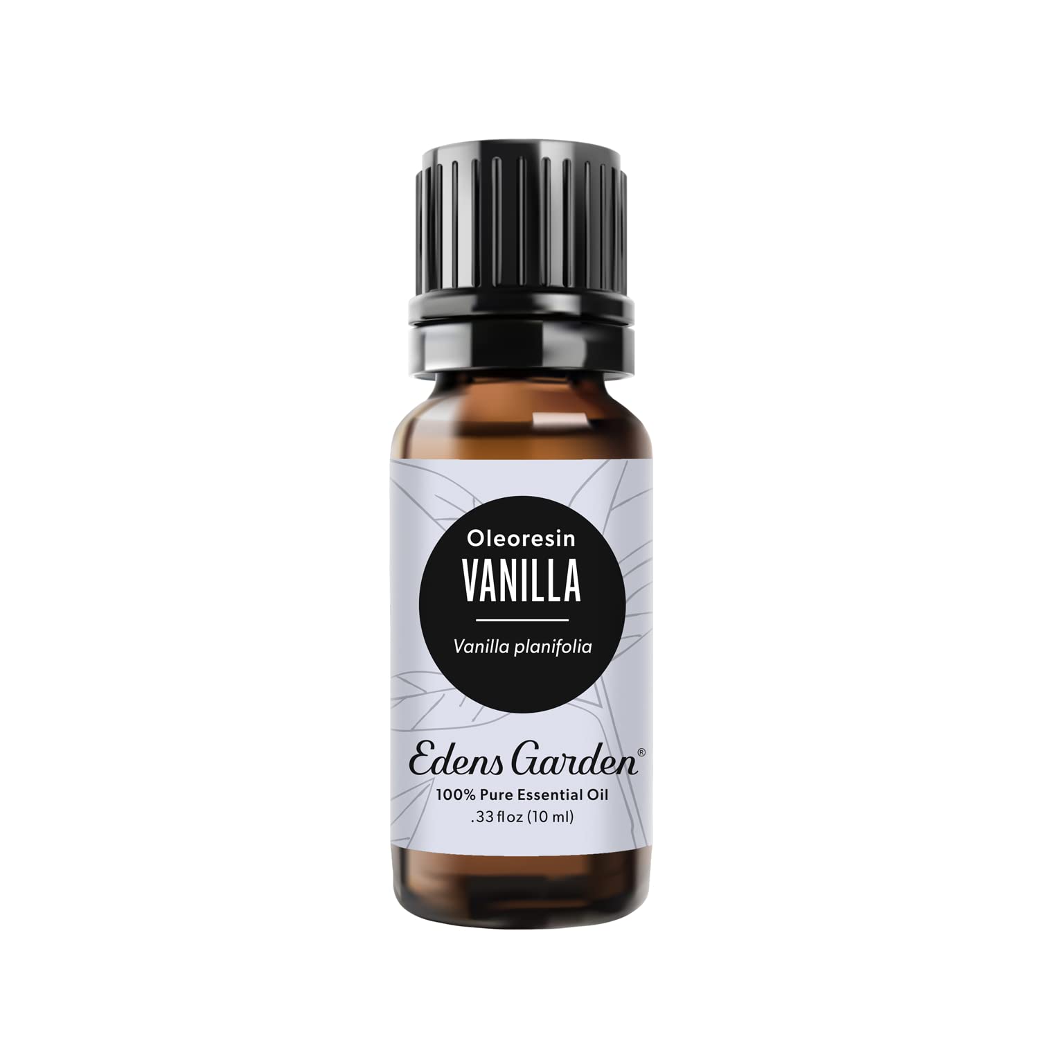 Vanilla oleoresin essential oil bottle labeled Edens Garden