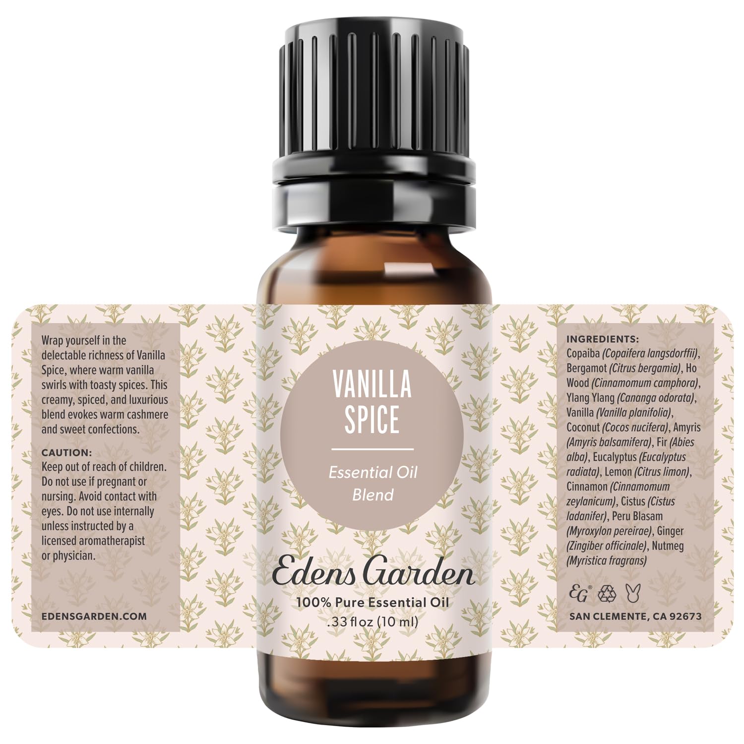 Vanilla spice aromatherapy for candles and sprays