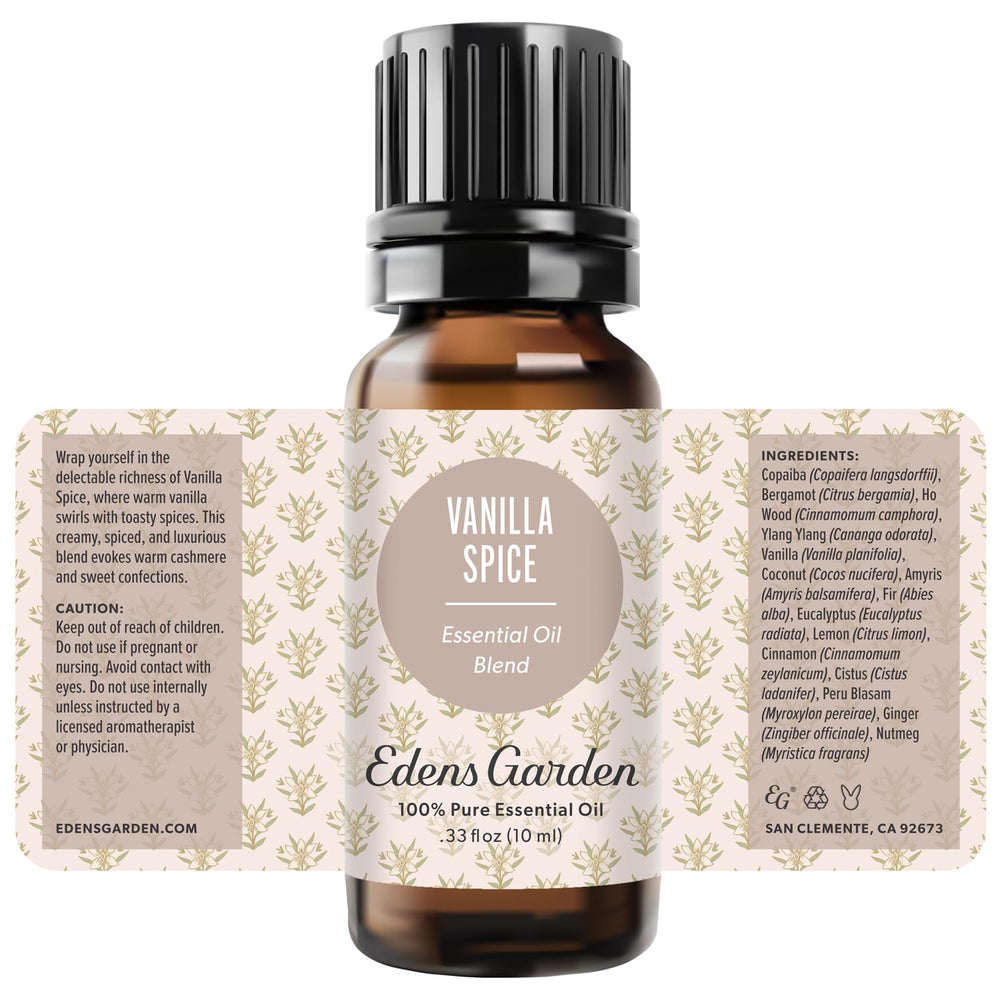 Vanilla spice aromatherapy for candles and sprays