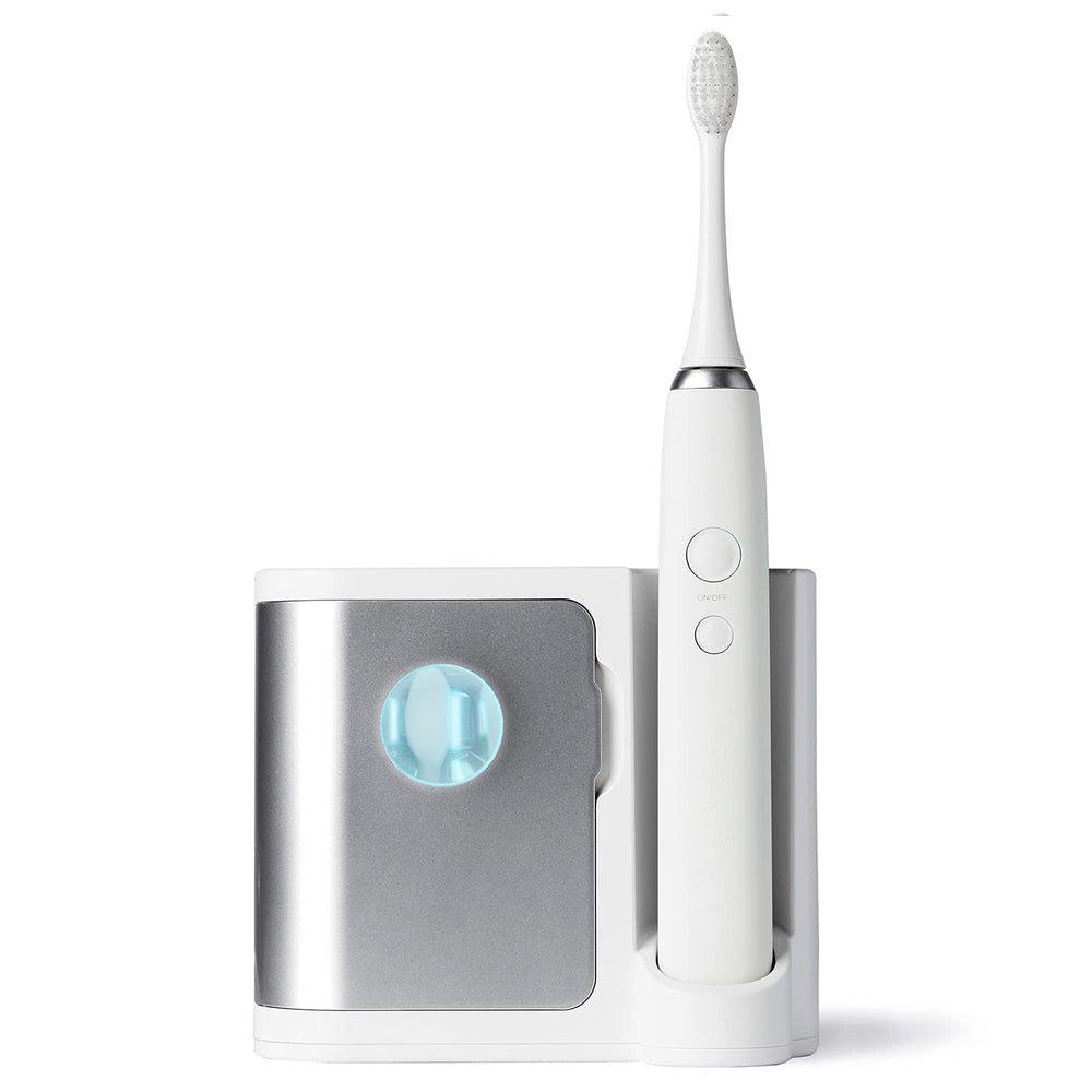 Vanity Planet Elements Ultrasonic Electric Toothbrush Silver with UV sanitizer base