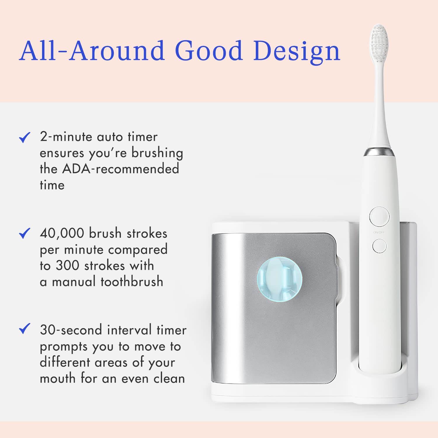 UV sanitizing charging base for Vanity Planet Elements toothbrush