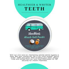 Activated coconut charcoal in Vanman’s Miracle Tooth Powder