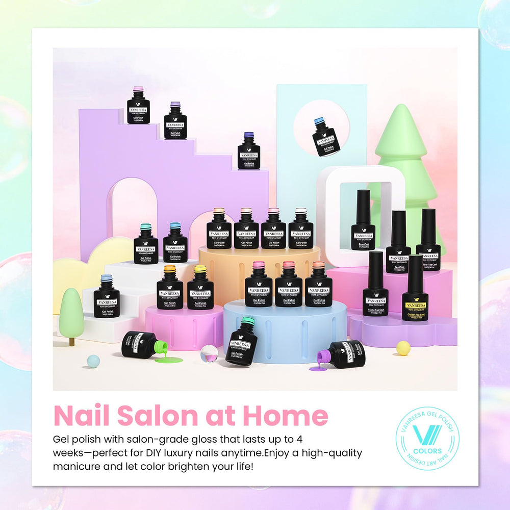 Vanreesa at-home manicure setup emphasizes easy DIY application.