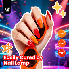 VANREESA gel nail brush applying polish – precise application for smooth layers.