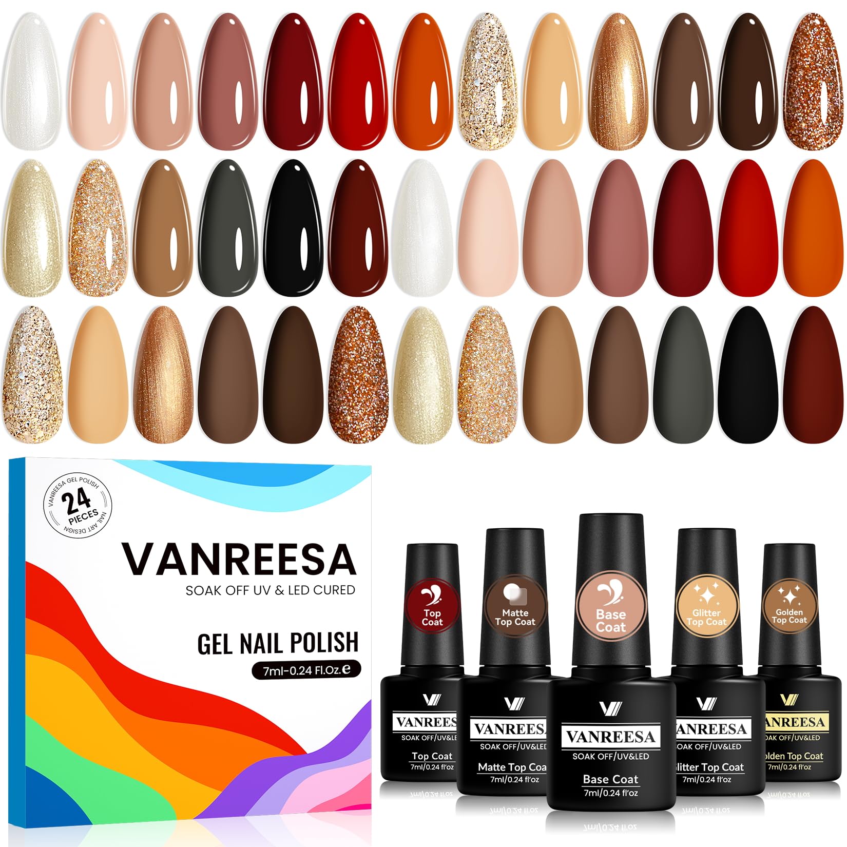 VANREESA pearl white gel nail polish for a bright, long-lasting finish.