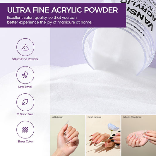 VANSISOS acrylic liquid bottle for smooth, even acrylic applications