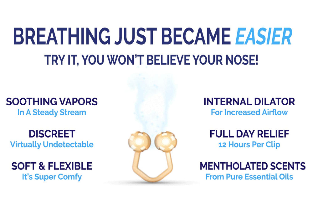 Vapor Soothers nasal dilator in use with menthol vapors empowering breath