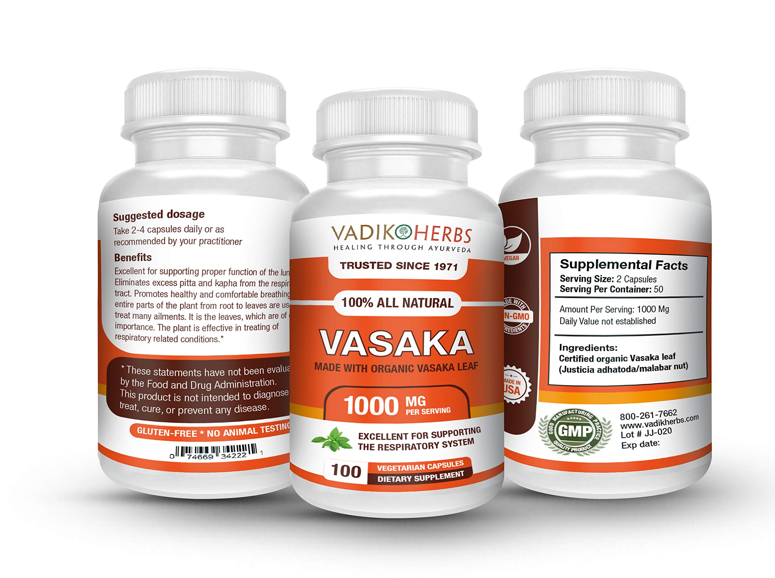 Vasak powder bottle with label