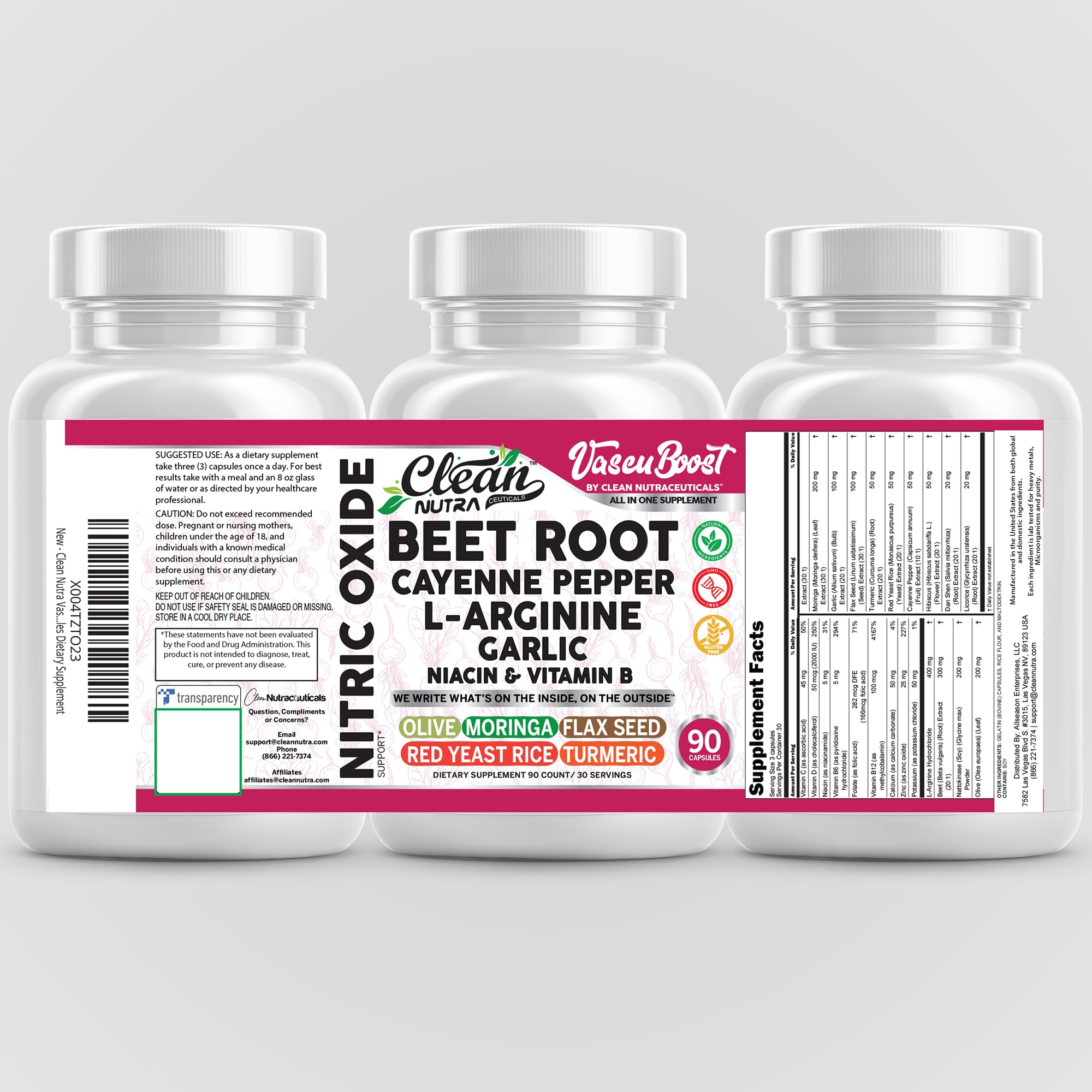 Product packaging and bottle display for VascuBoost
