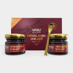 Main product image: VASU Ayurveda Himalayan Shilajit Resin 400mg bottle