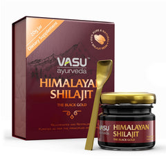 VASU Ayurveda Shilajit Resin 400mg bottle front view