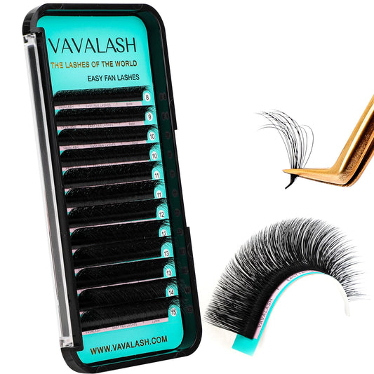 VAVALASH Easy Fan lashes display 3D layered volume for feathery eyes.