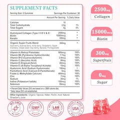 Close-up of Vazatisi gummies highlighting multi-type collagen I II III V X