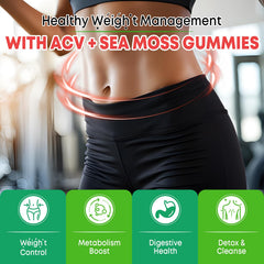 Vazatisi ingredients label showing sea moss, ACV, vitamins for ingredient transparency