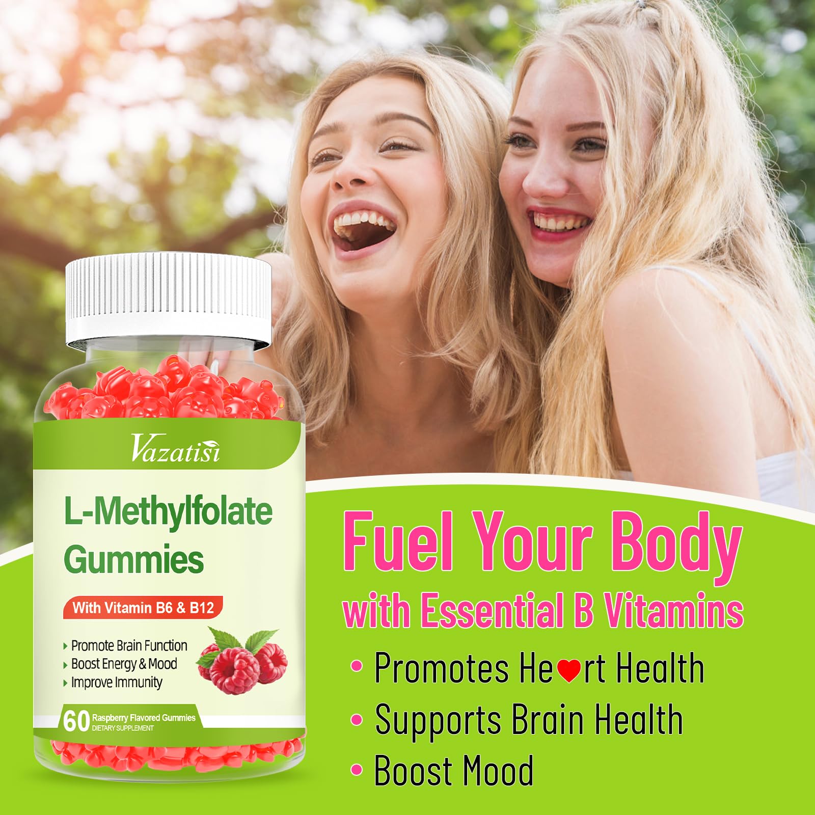 Vazatisi L-Methylfolate Gummies bottle