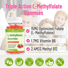 Nutrition facts panel for Vazatisi L-Methylfolate Gummies