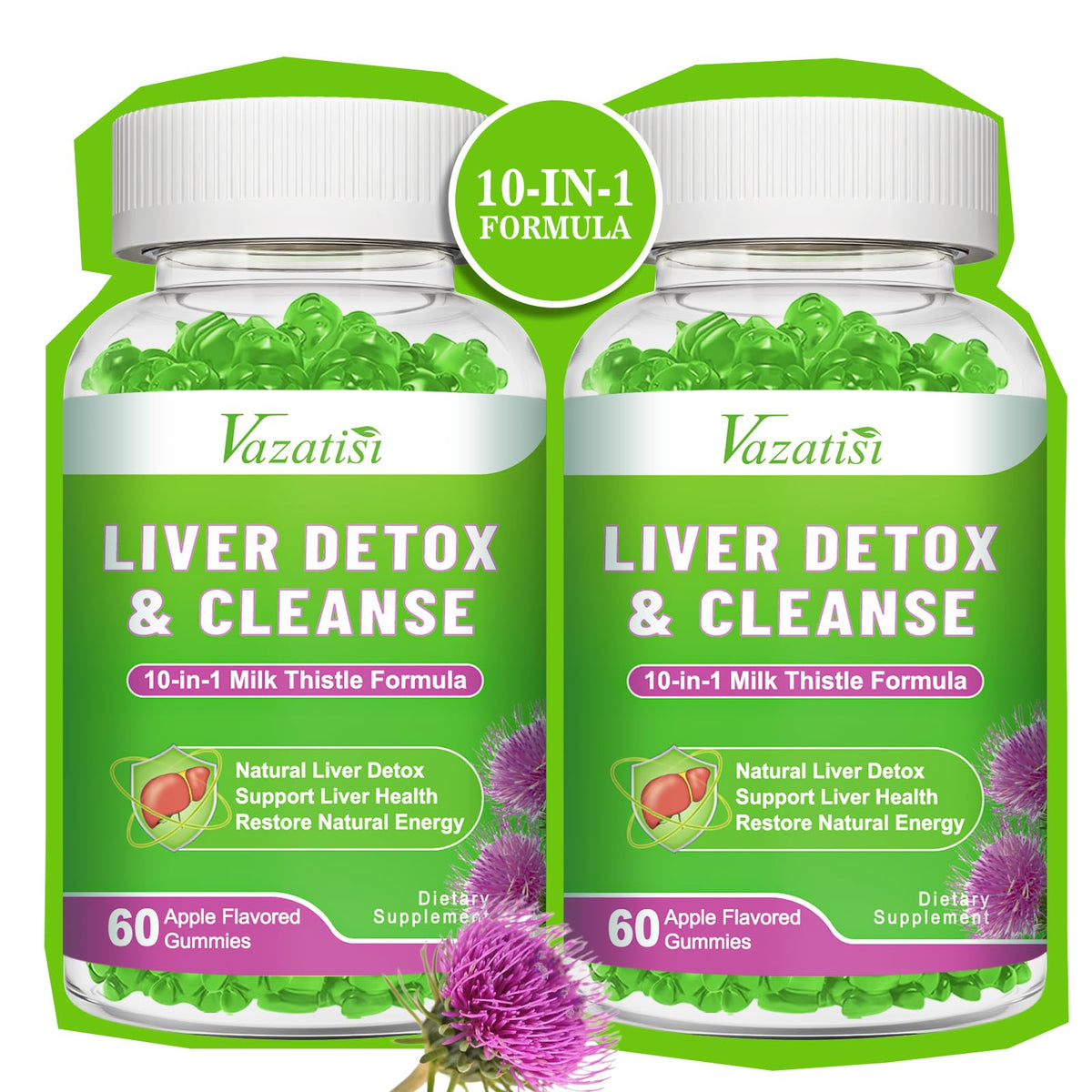 Bottle of Vazatisi Liver Cleanse Detox Gummies