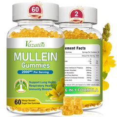 Vazatisi Mullein Gummies bottle on white background