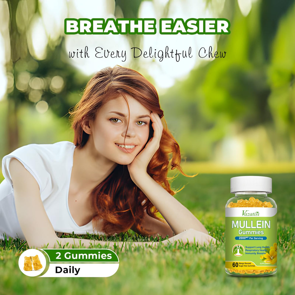 Two Vazatisi Mullein Gummies daily dosage illustration