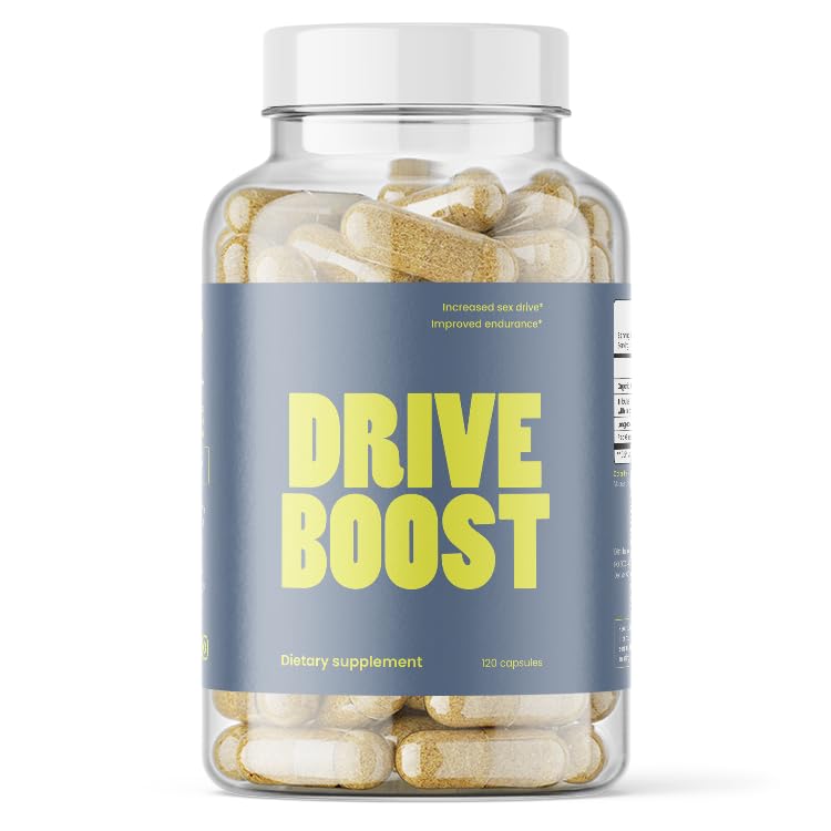 VB Health Drive Boost bottle on a clean surface for stamina support.