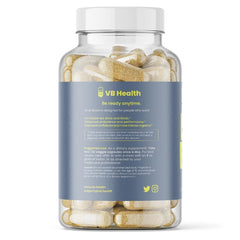 VB Health Drive Boost packaging shows third-party lab testing seals.