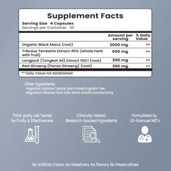 VB Health Drive Boost label highlights USA-made quality and purity.
