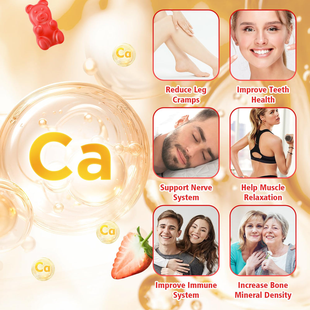 Ingredients and nutrition label of VCCHUYH calcium gummies