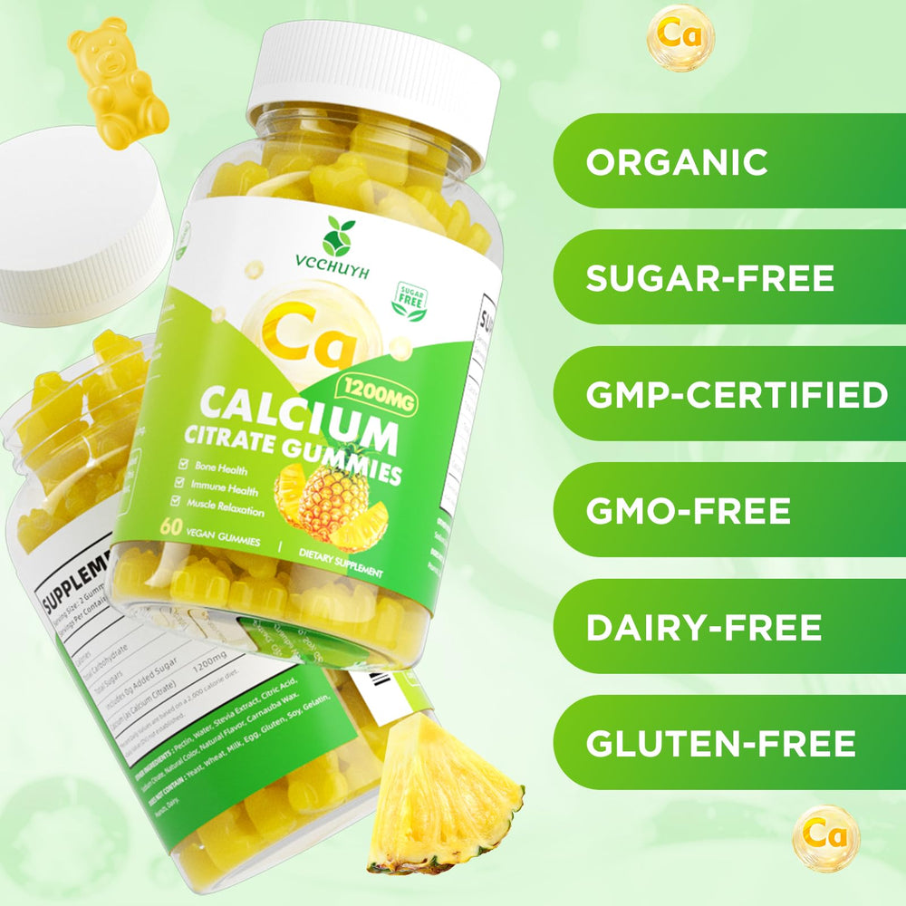 Chewable calcium citrate gummies texture and chewability