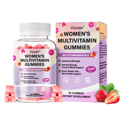 Product bottle of Vccvaa sugar free multivitamin gummies for women 14+
