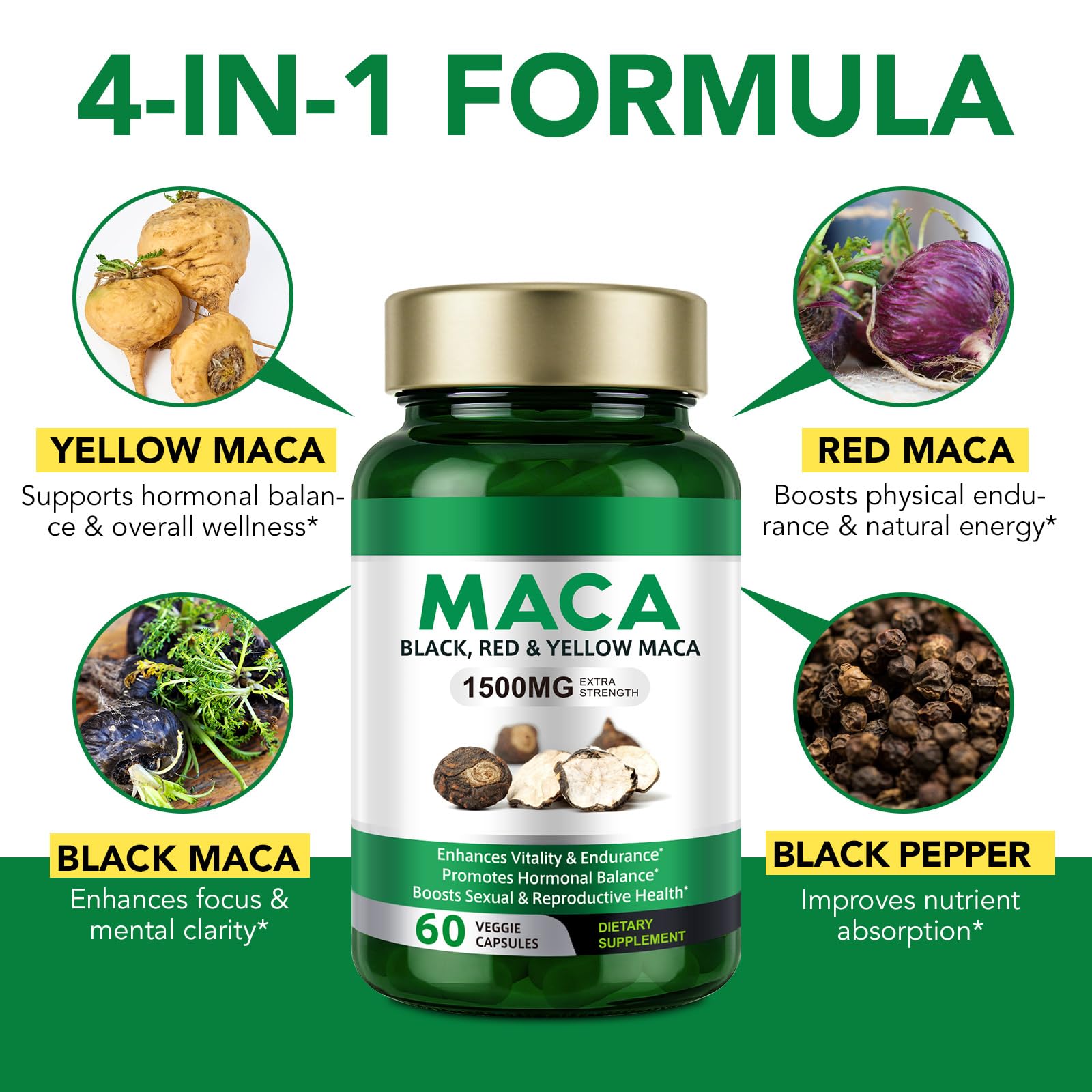 Natural ingredients and vegetarian capsules