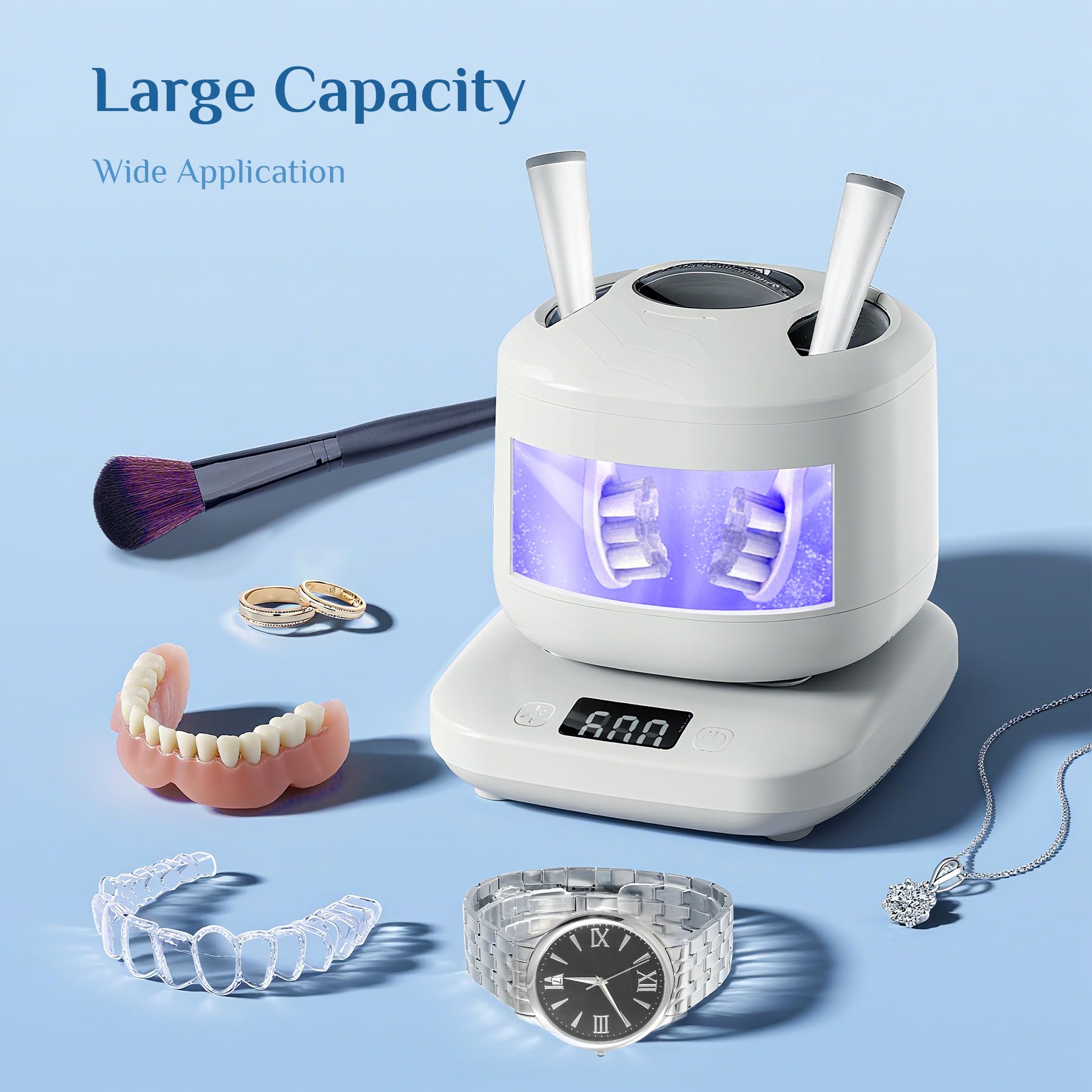 Digital timer and four cleaning modes on control panel