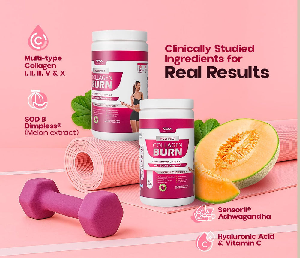 Hydrolyzed collagen powder with measuring scoop