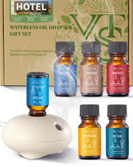 VEDA TINDA SCENT Waterless Diffuser with Hotel Essential Oils – Luxury Fragrance Set